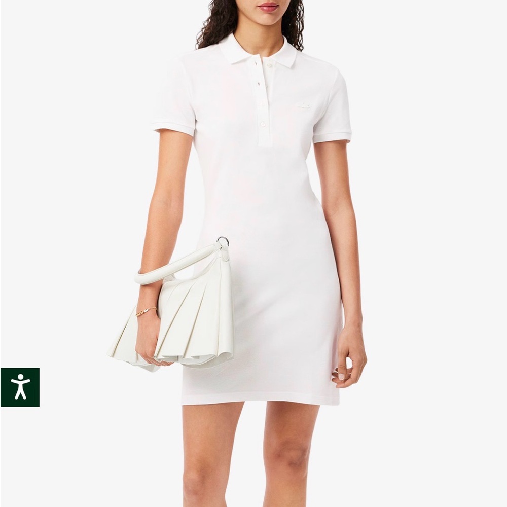 Classic White Polo Dress - Women's Short Sleeve